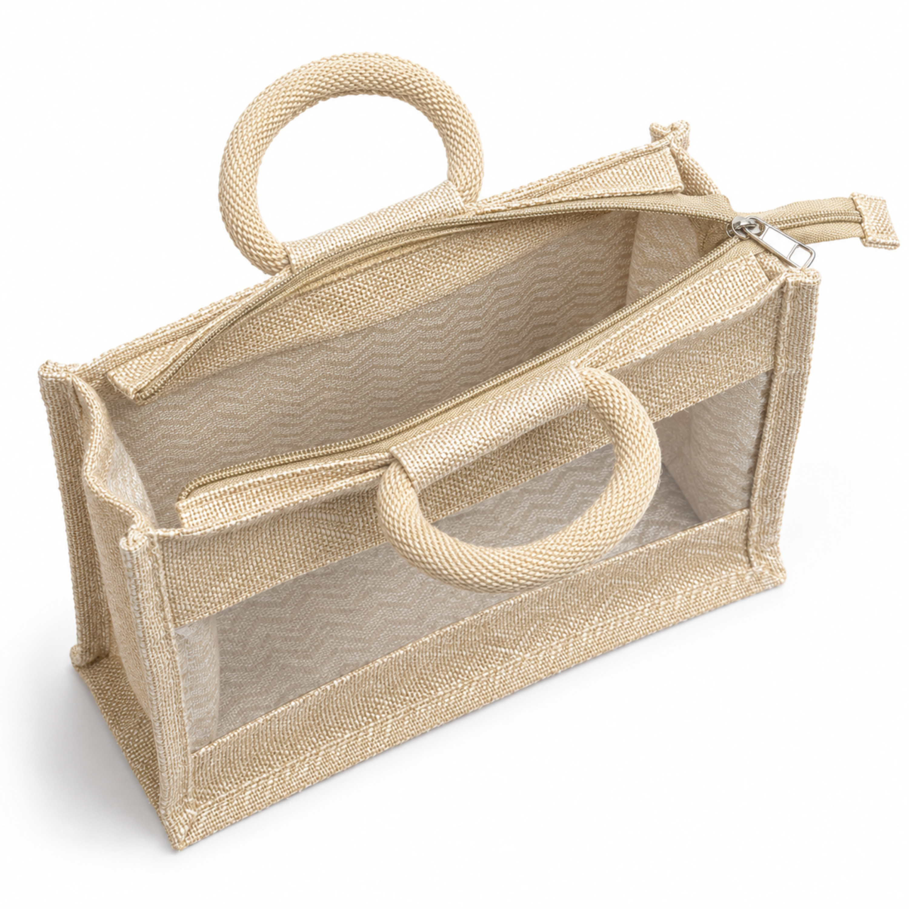 Wave Jute Bag with Window