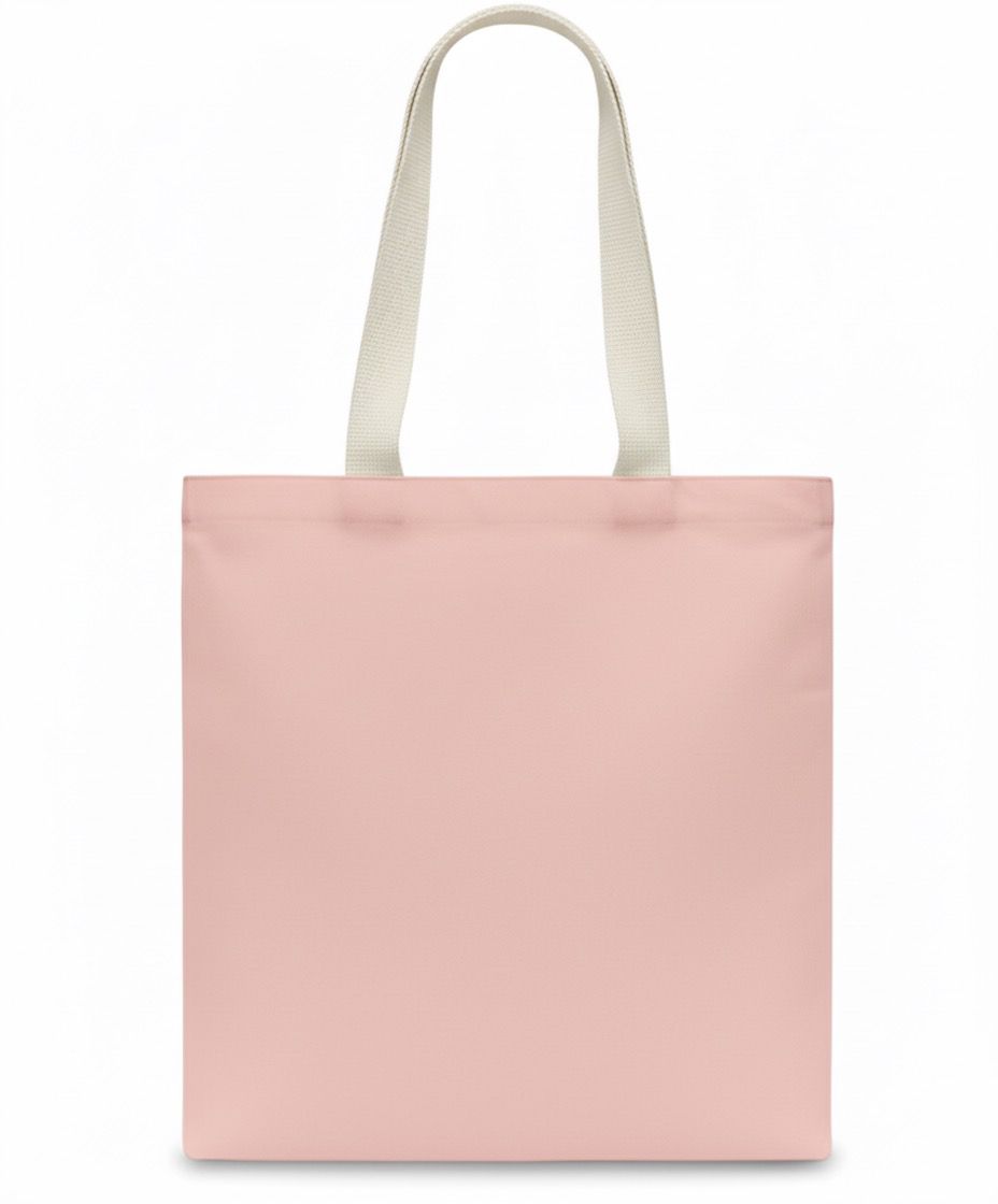 Pink Tote Bag | Pure Cotton 330 GSM | Durable & Strong | 13x15 Inch | Reusable, Eco-Friendly Shopping & Gifting Bag