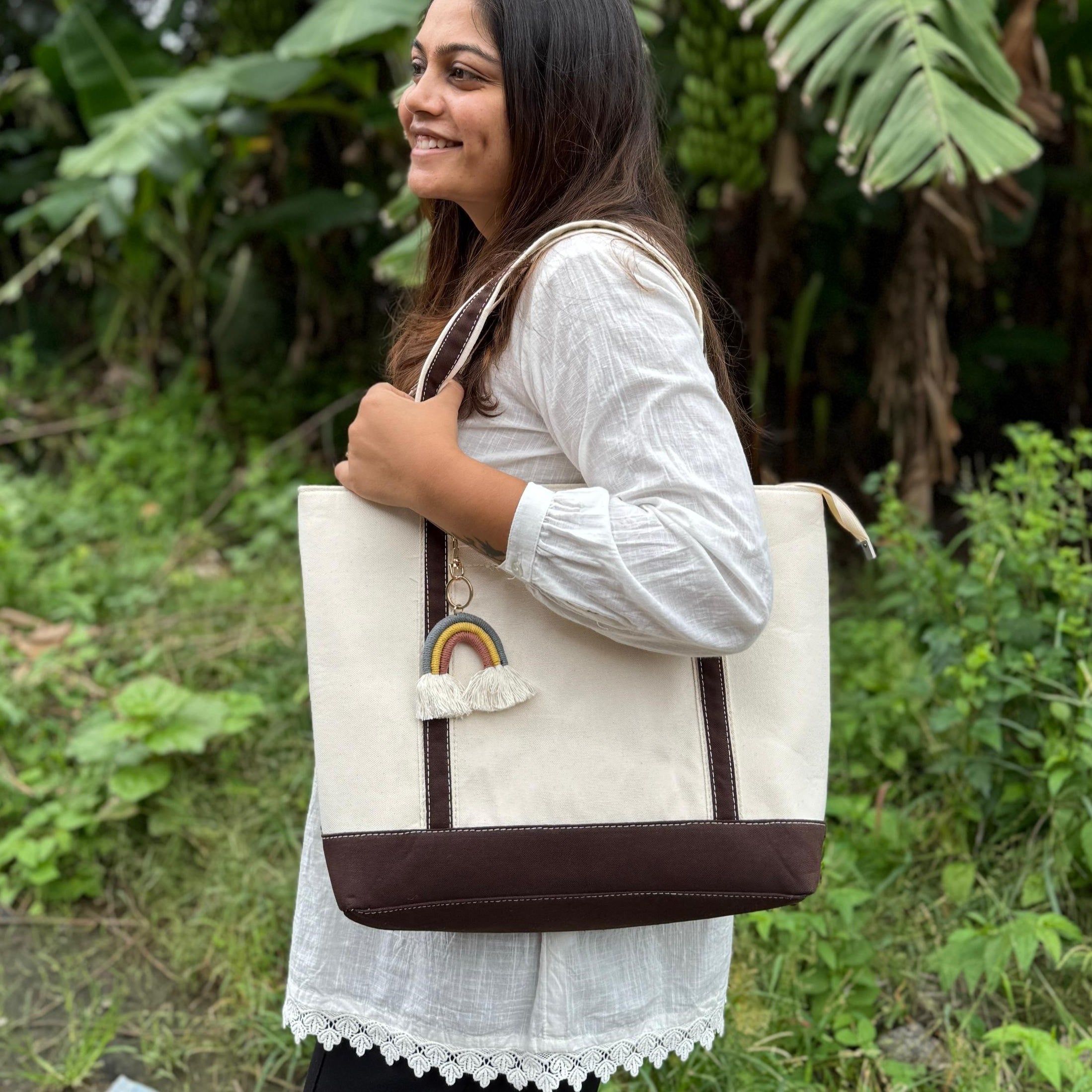 Brown Classic Women Office Bag