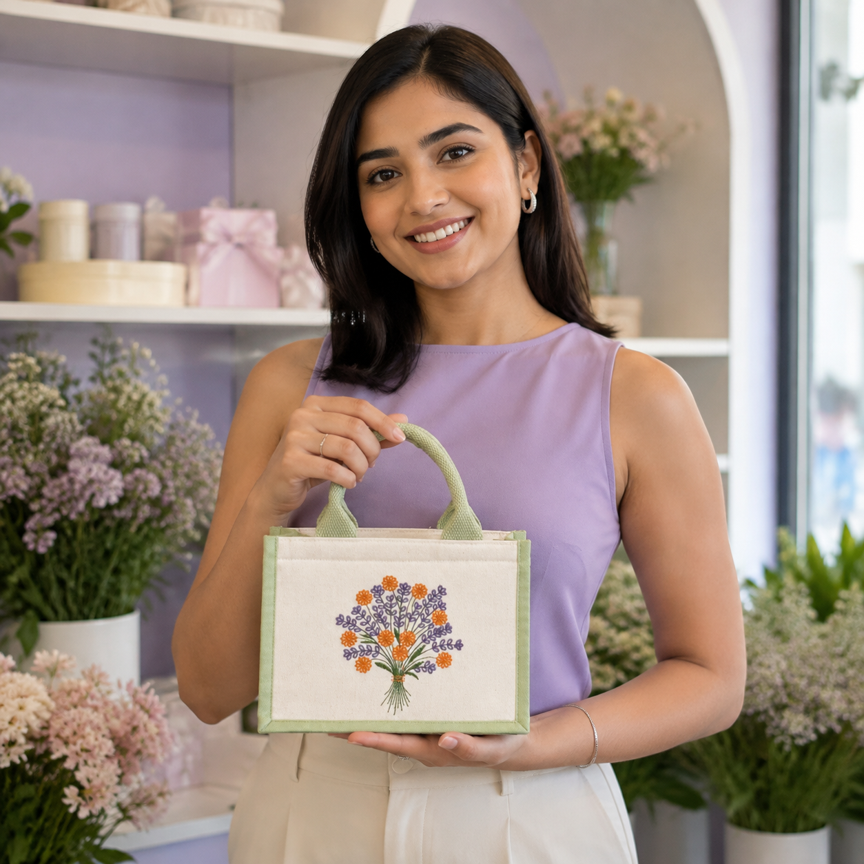 Wildflower Bouquet Bloom Mini Hamper Bag