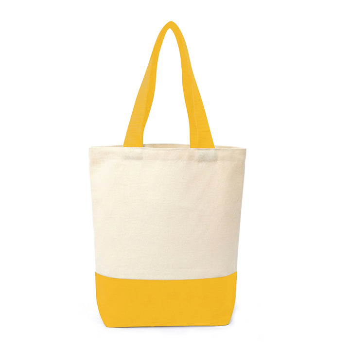 Yellow & Beige Tote Bag | 330 GSM