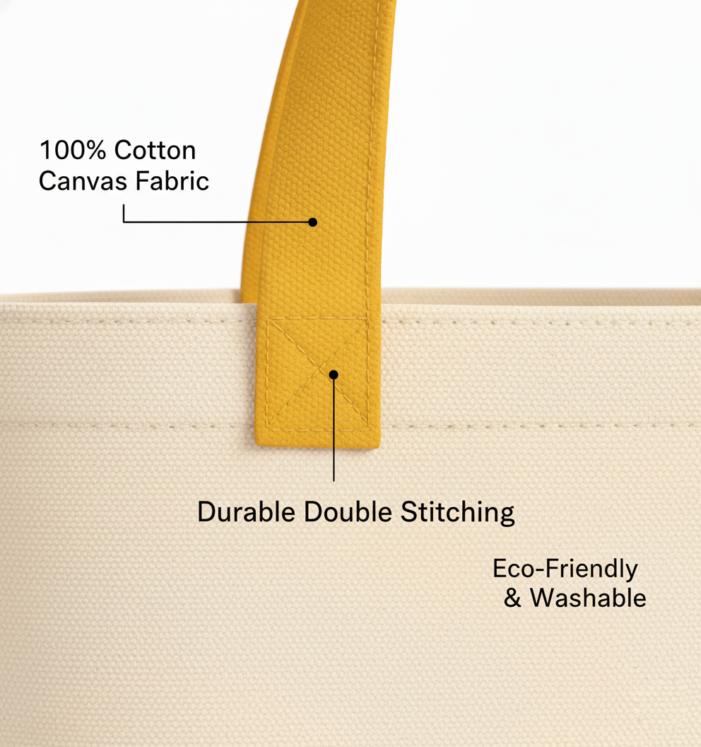 Yellow & Beige Tote Bag