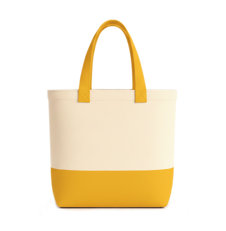 Yellow & Beige Tote Bag