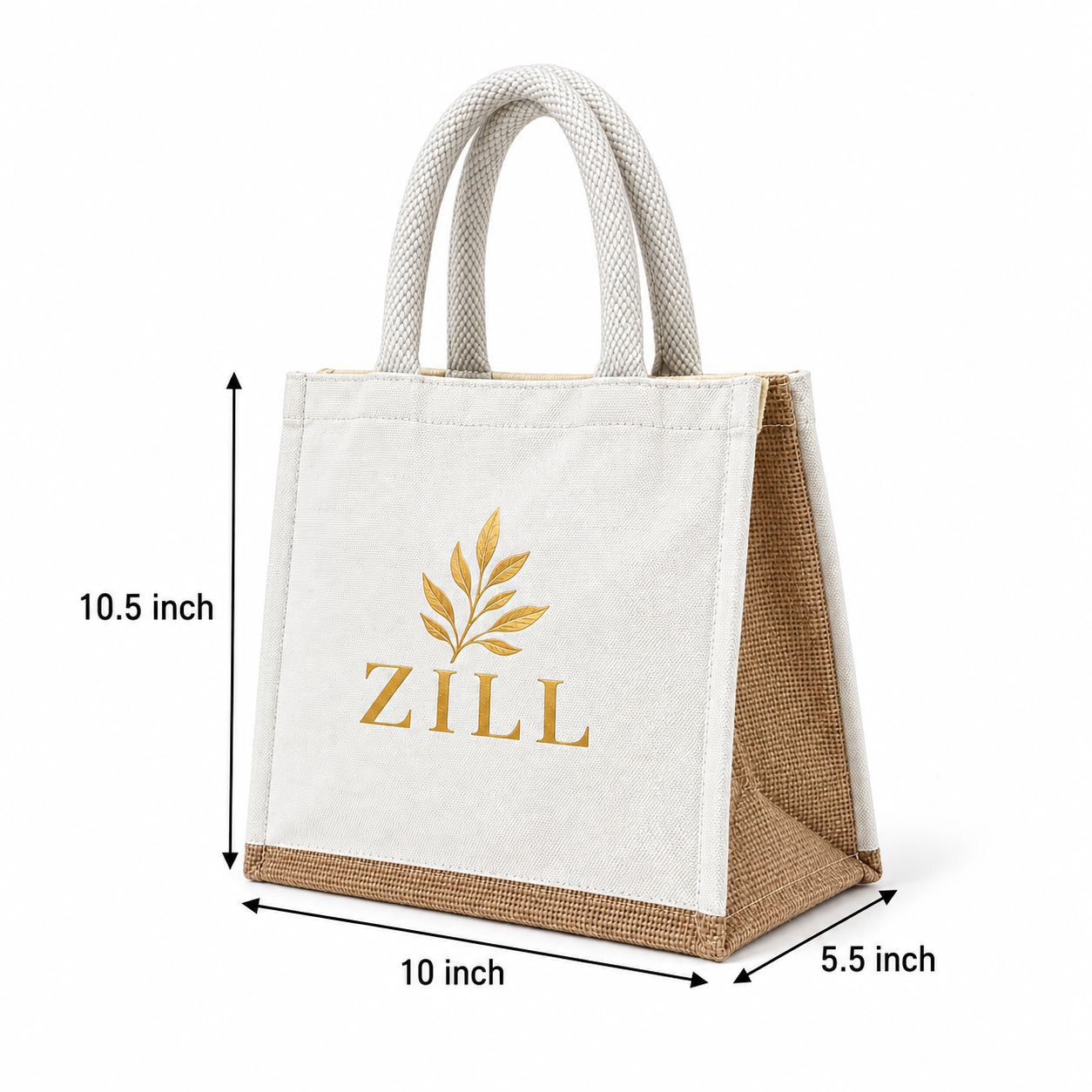 10x10.5x5.5 Natural Insulated Canvas Cooler Bag | 310 GSM