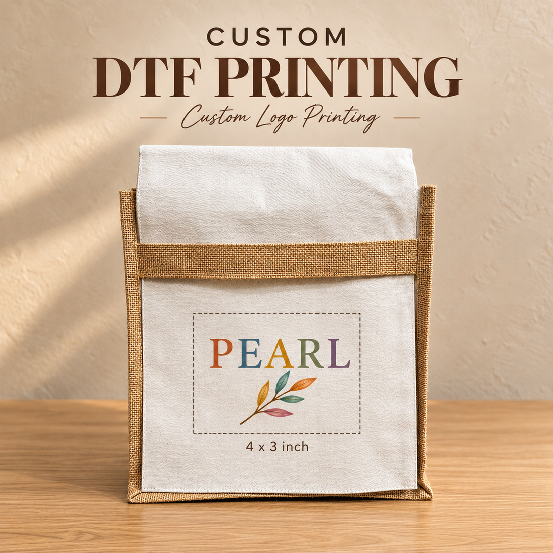 Natural Jute & Canvas Laptop messenger Bag | 220 GSM