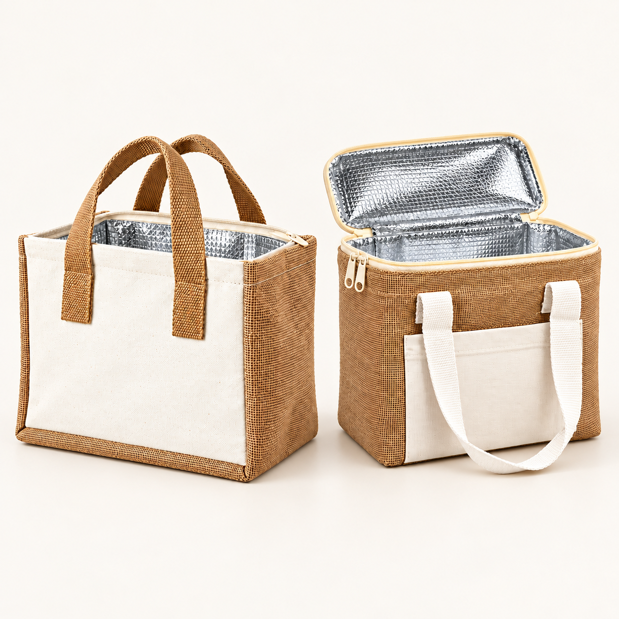 Insulated Jute Lunch Bag Sample Kit