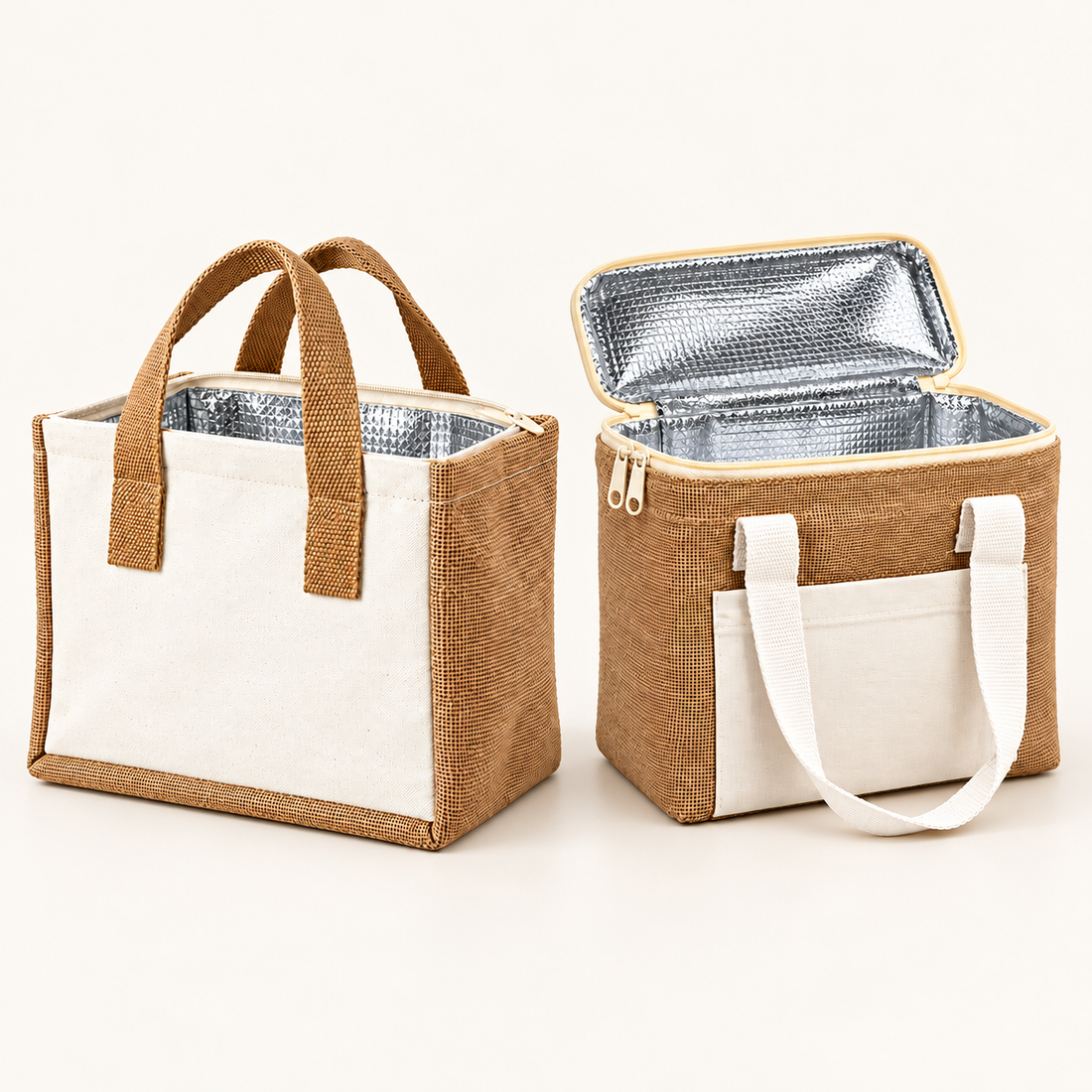Insulated Jute Lunch Bag Sample Kit