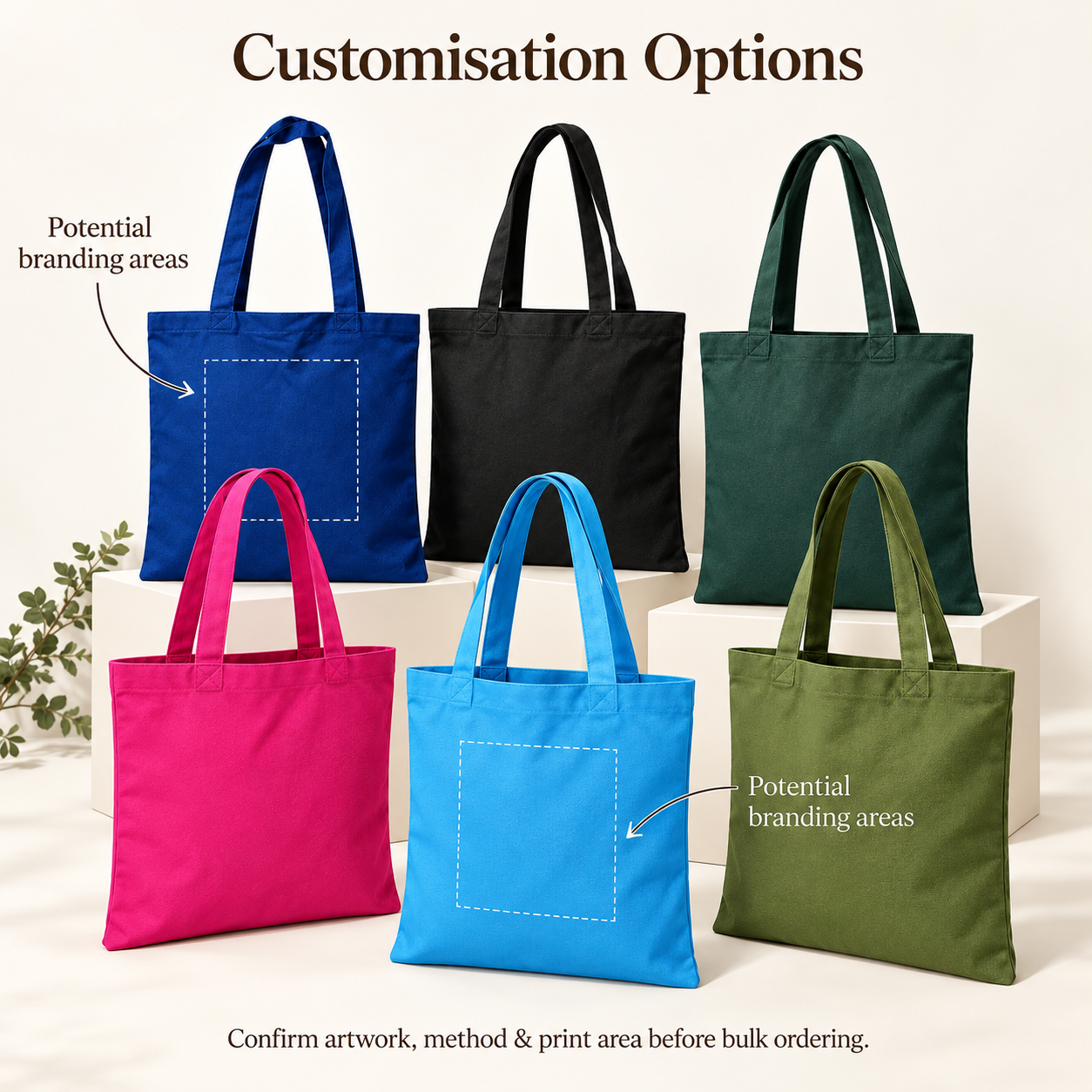 150 & 350 GSM Cotton Tote Bag Sample Kit