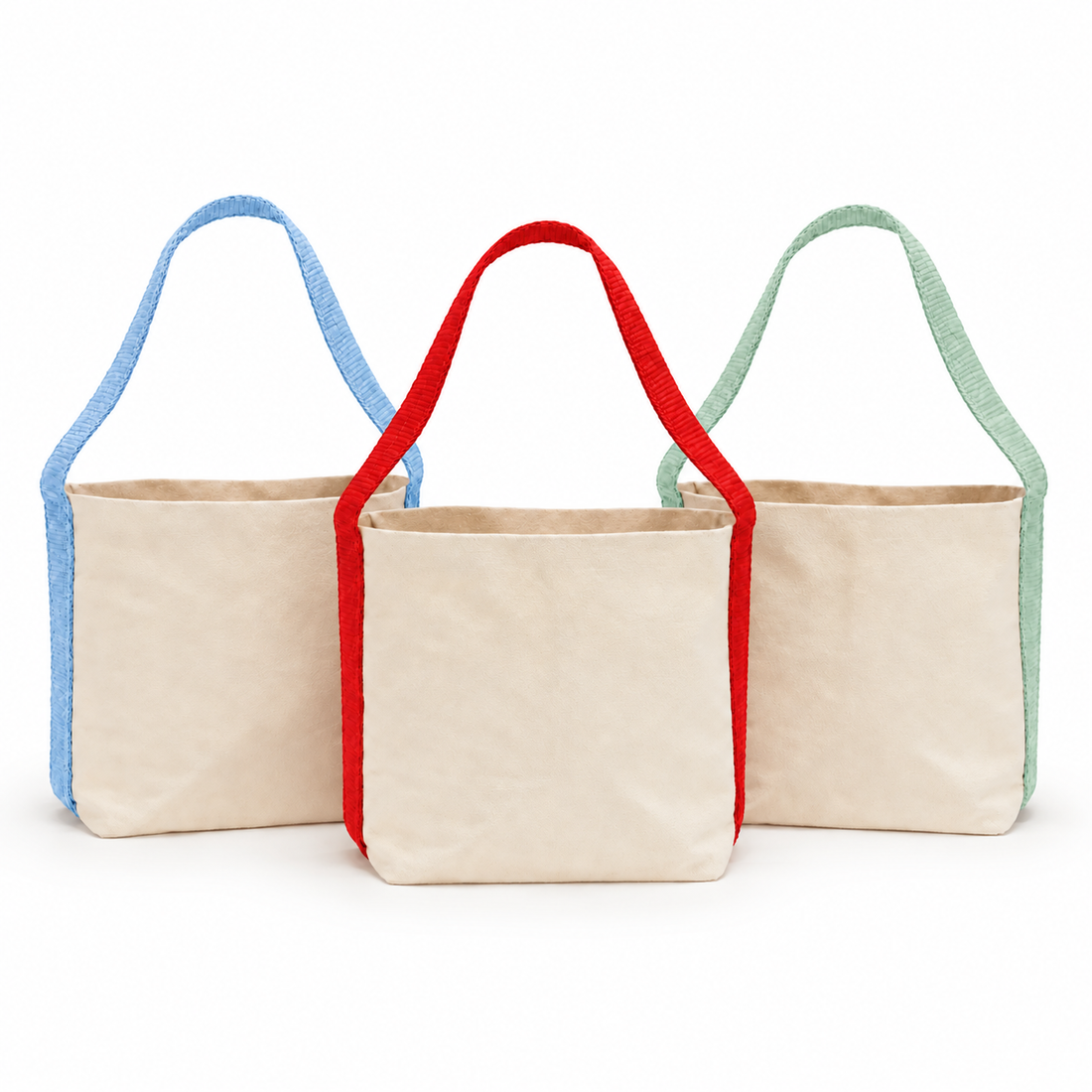Basket Bag Sample Kit – Light Green, Red, Sky Blue | 400 GSM