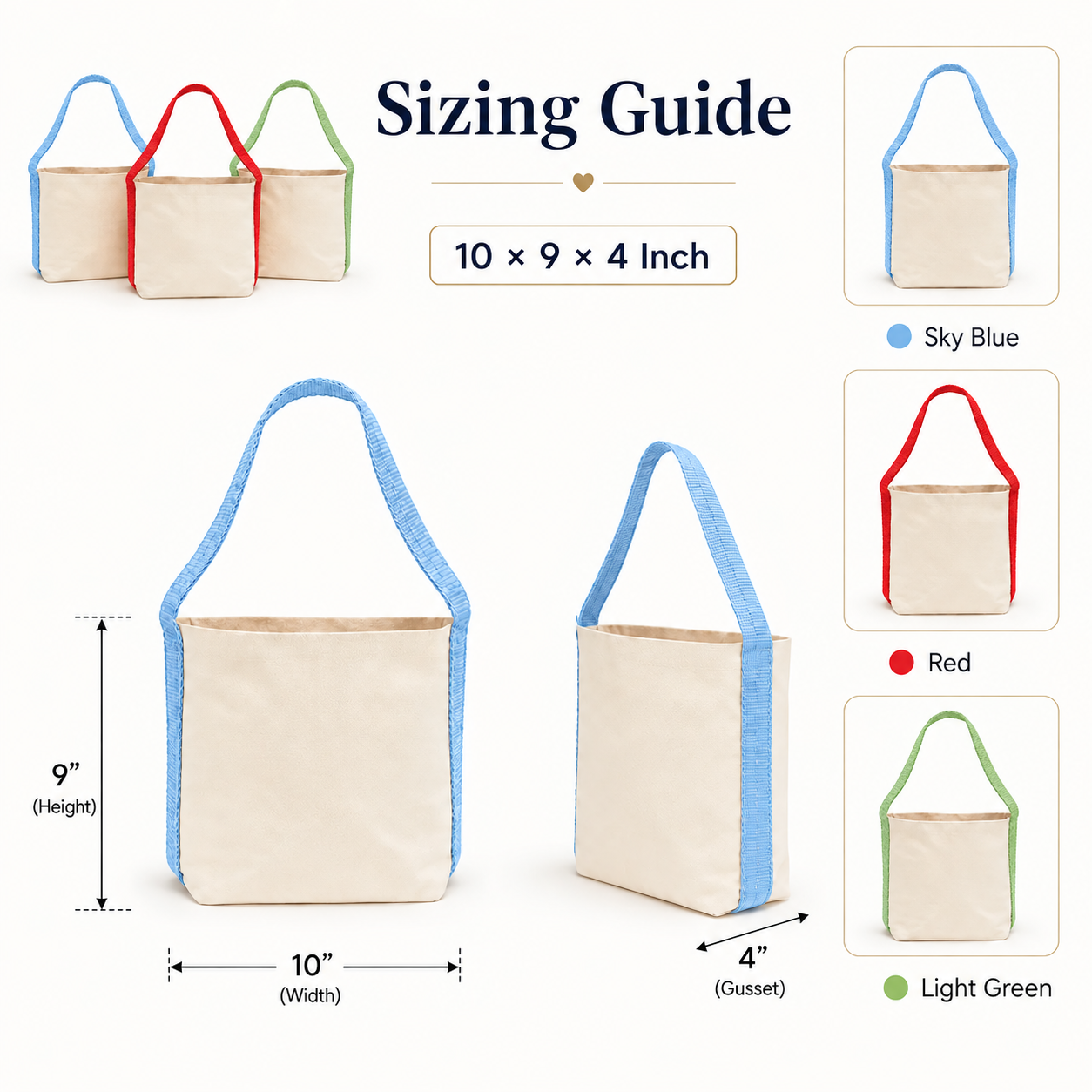 Basket Bag Sample Kit – Light Green, Red, Sky Blue | 400 GSM
