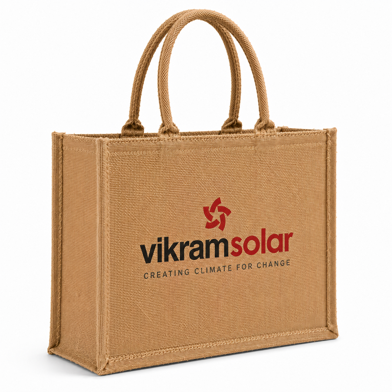 Custom 16×14×6 Natural Jute Tote Bag | 350 GSM
