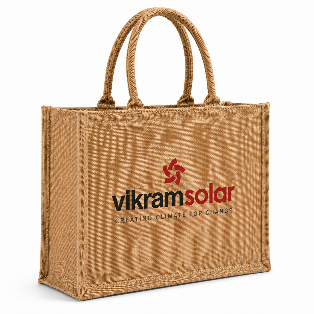 Custom 16×14×6 Natural Jute Tote Bag | 350 GSM