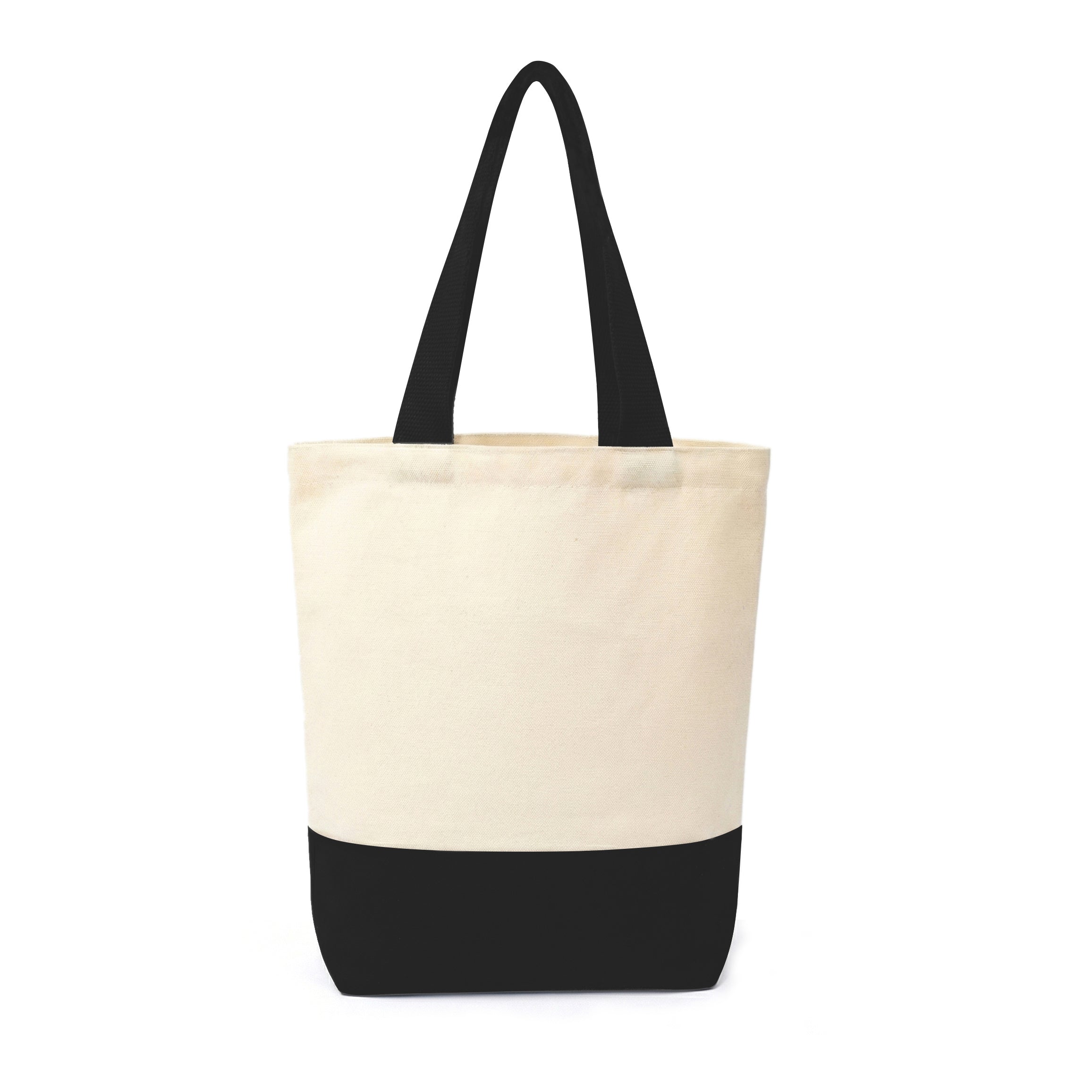 Black & Beige Tote Bag | 330 GSM