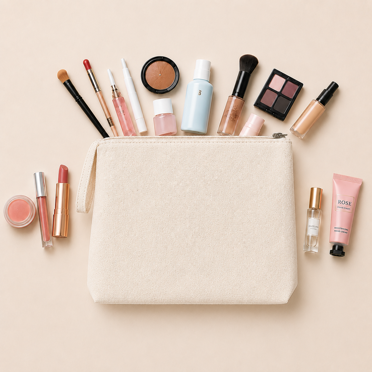 7x6x4 Canvas Zipper Pouch