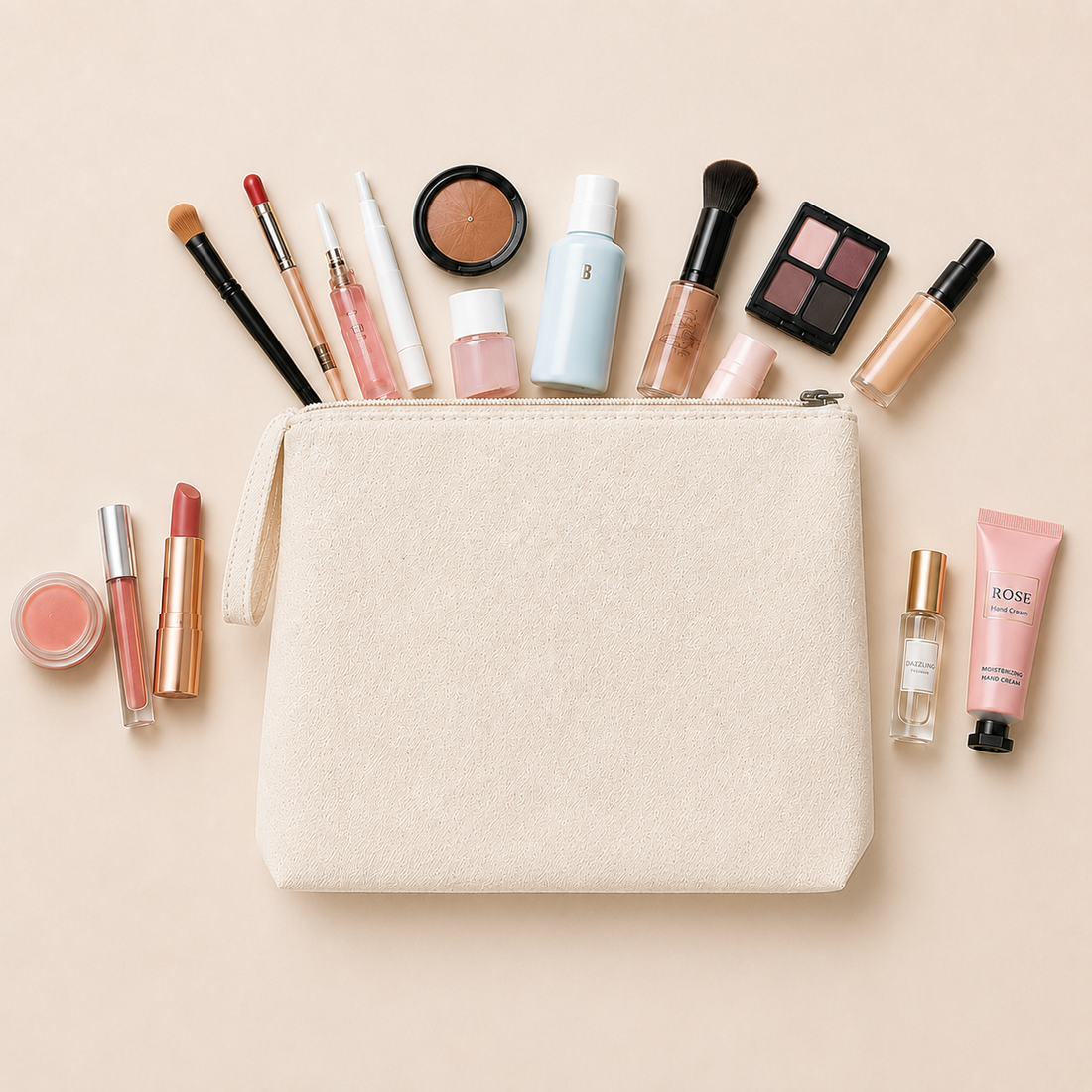 7x6x4 Canvas Zipper Pouch