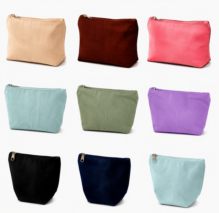 Cotton Zipper Pouch Sample Kit - 9 Designs