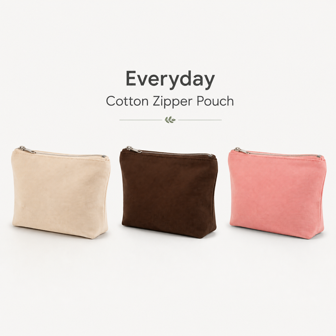 Cotton Zipper Pouch Sample Kit - 9 Designs