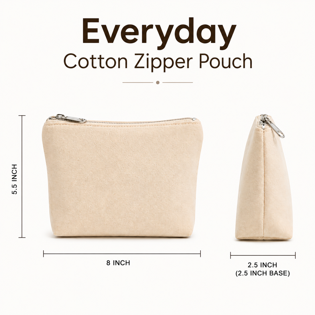 Cotton Zipper Pouch Sample Kit - 9 Designs