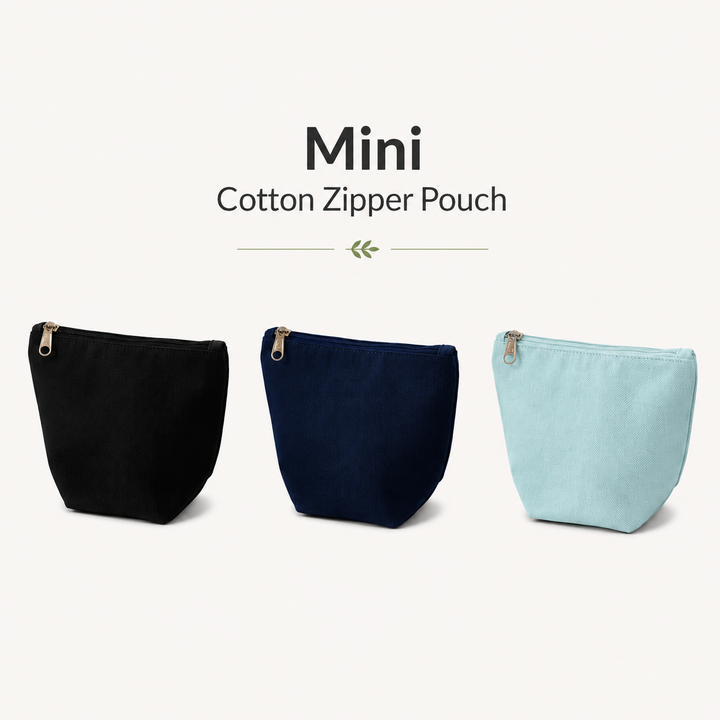 Cotton Zipper Pouch Sample Kit - 9 Designs