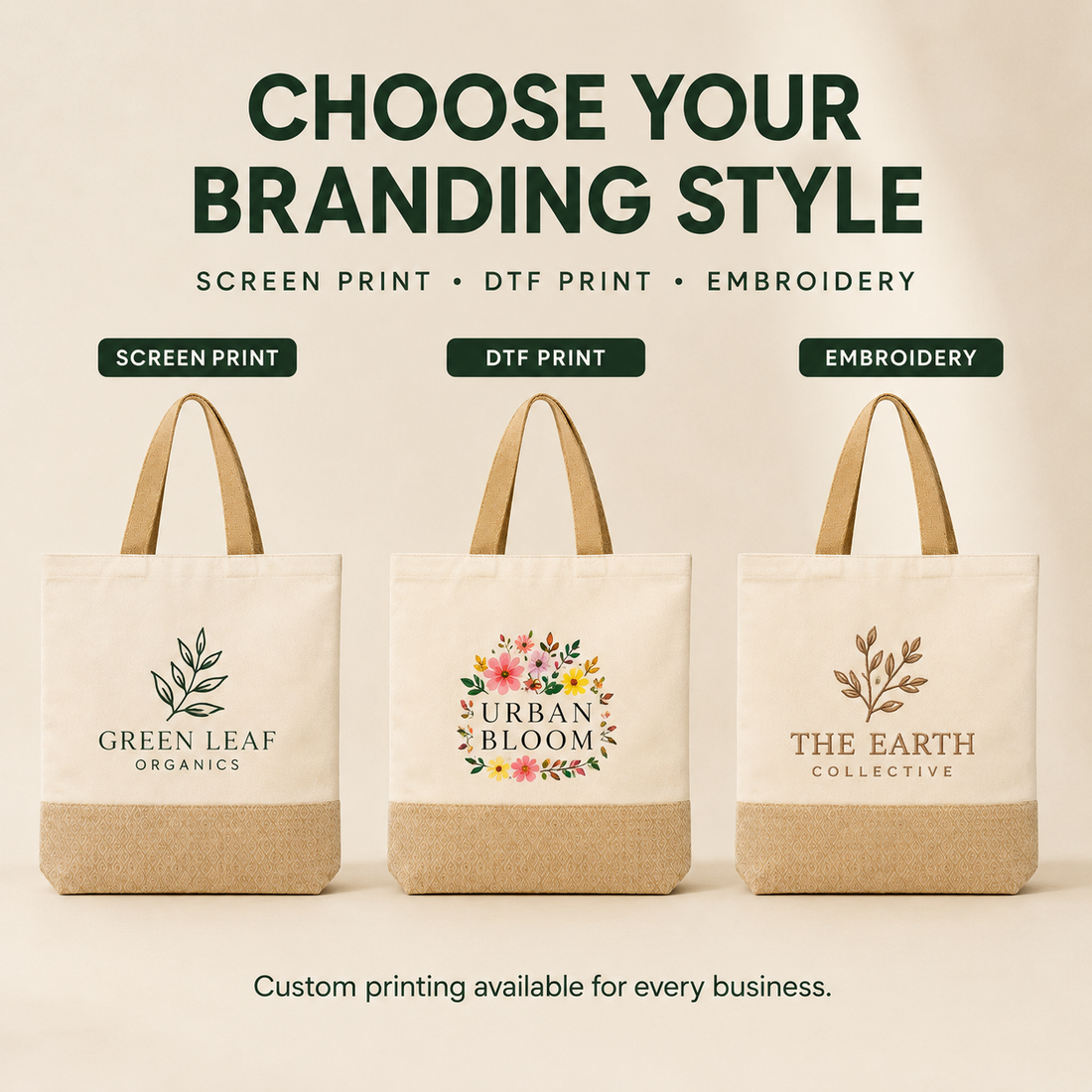 Custom 13×15 Diamond Jacquard Cotton Canvas Jute Tote Bag | 330 GSM