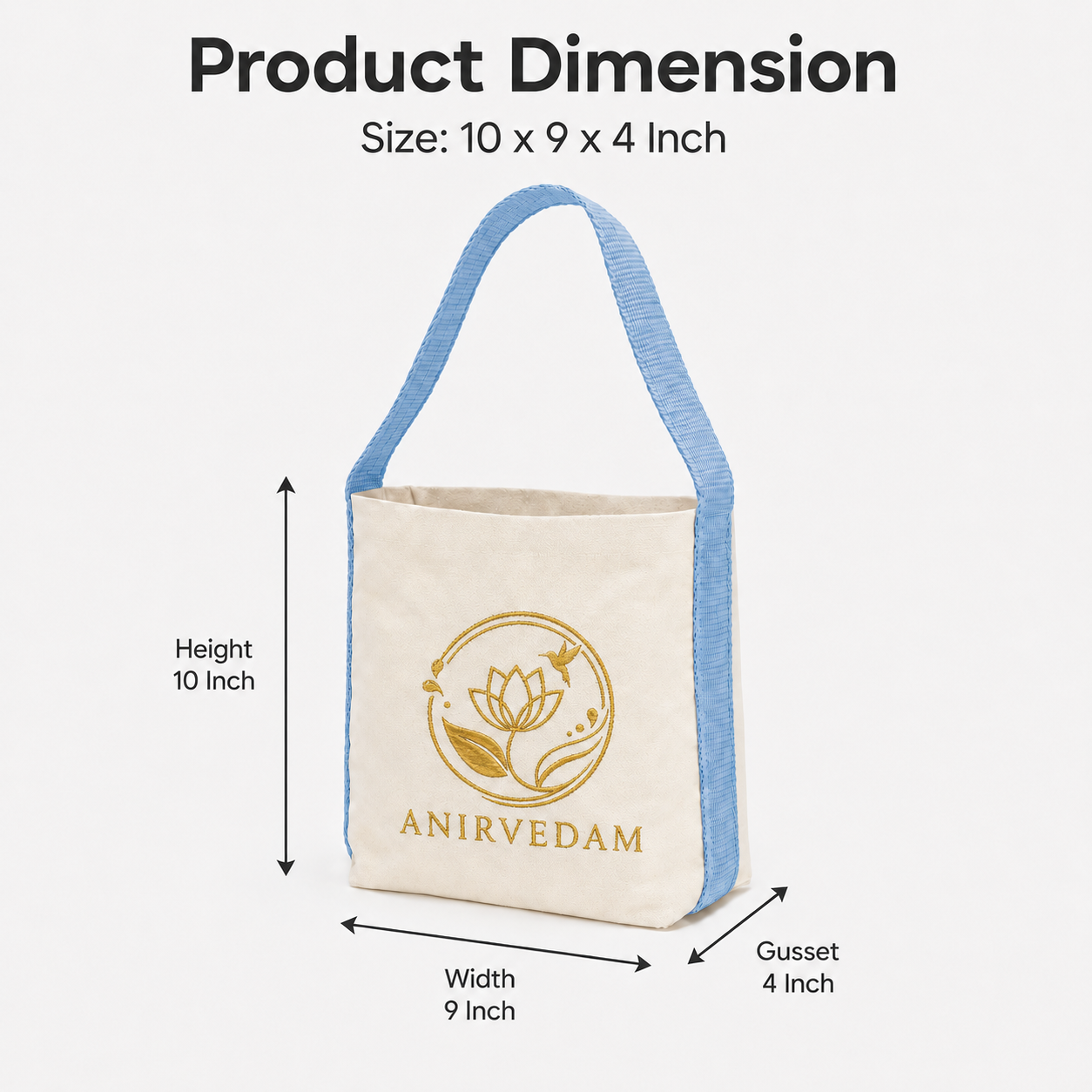 Sky Blue Basket Bag | 400 GSM