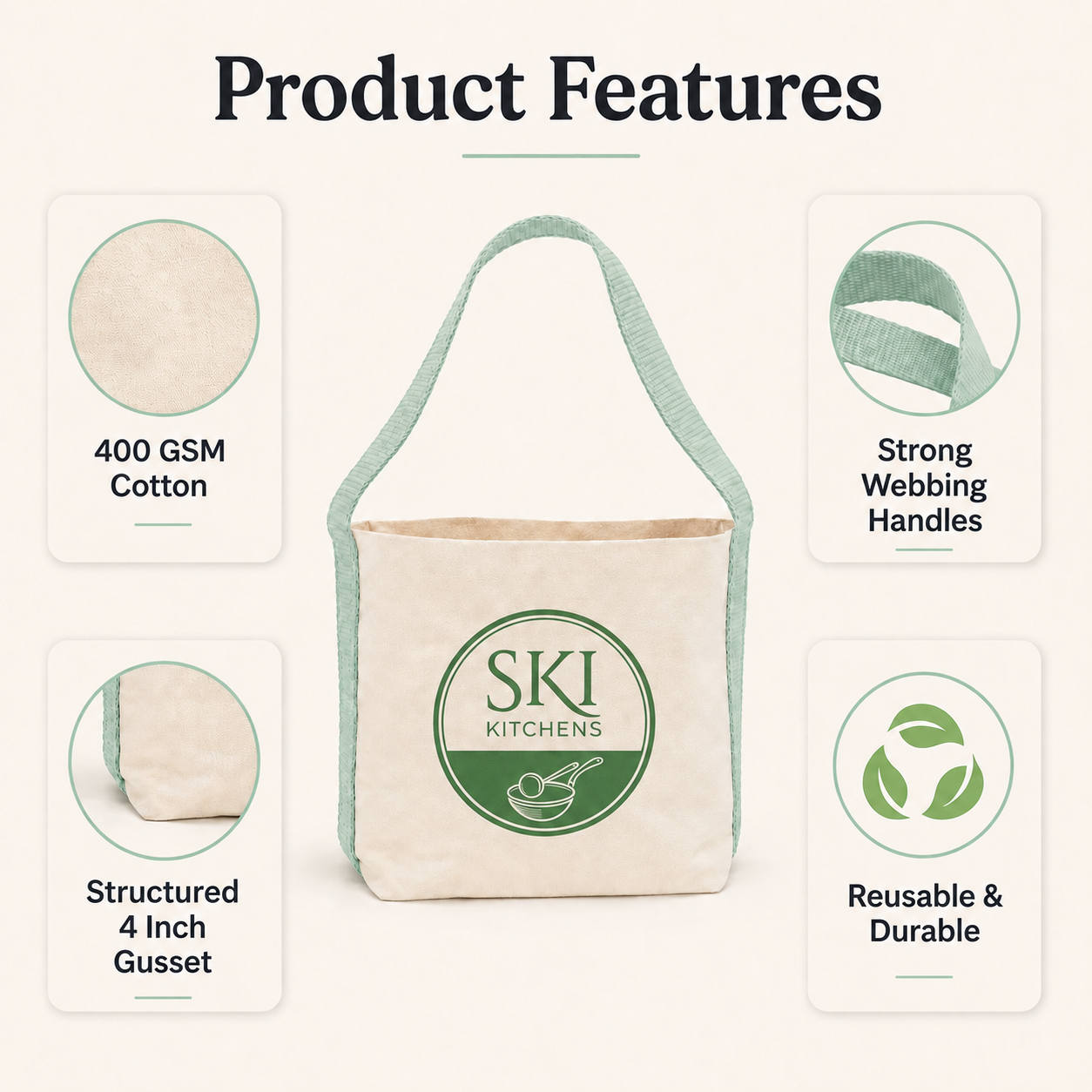 Light Green Basket Bag | 400 GSM
