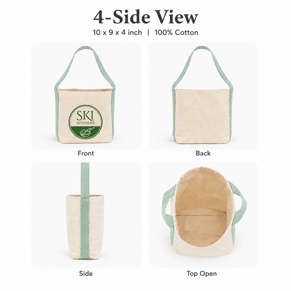 Light Green Basket Bag | 400 GSM