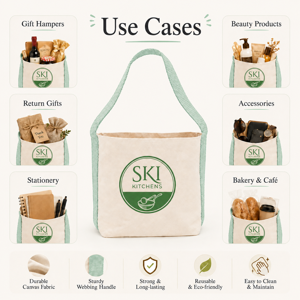 Light Green Basket Bag | 400 GSM