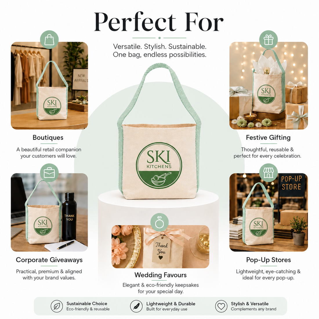 Light Green Basket Bag | 400 GSM