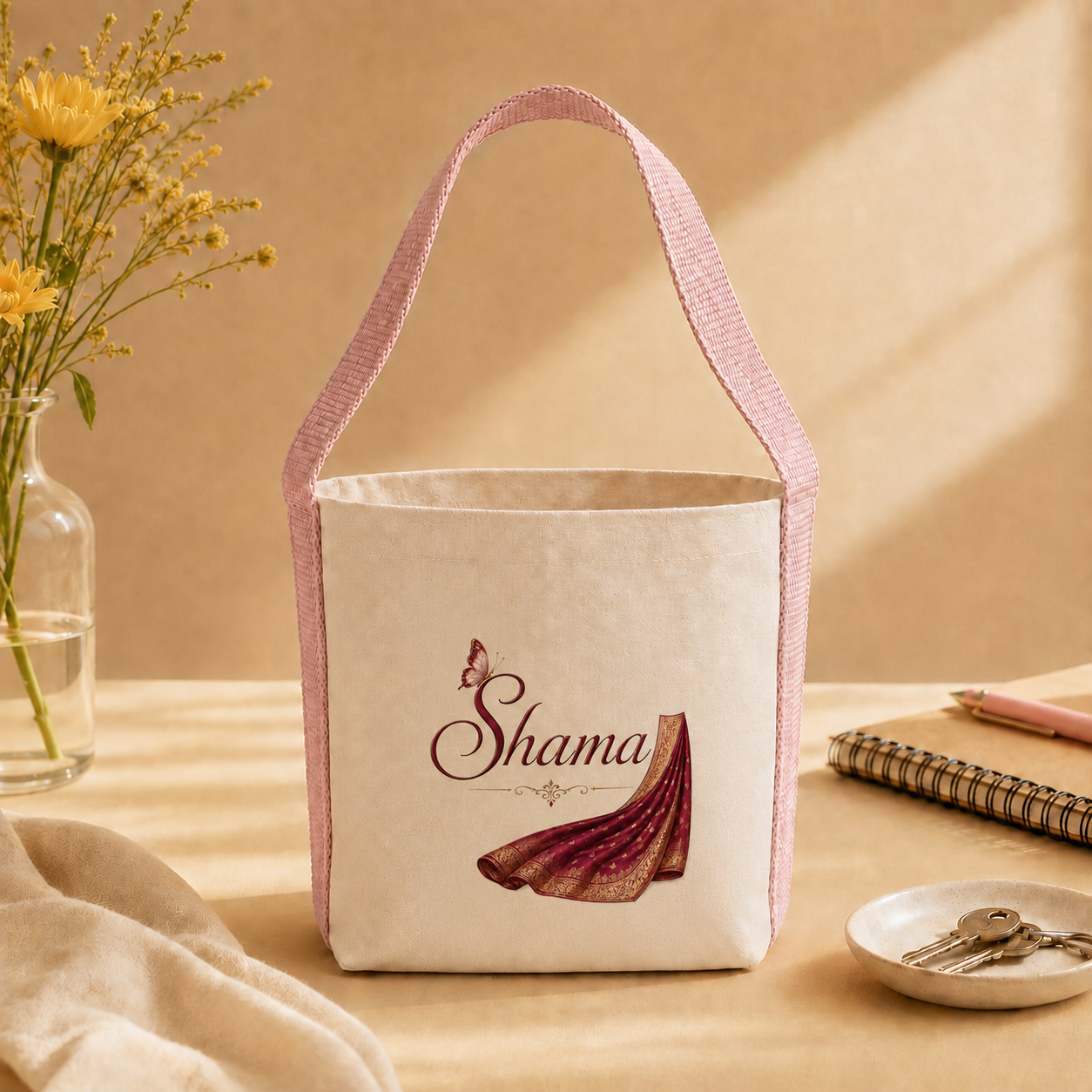 Pink Basket Bag | 400 GSM