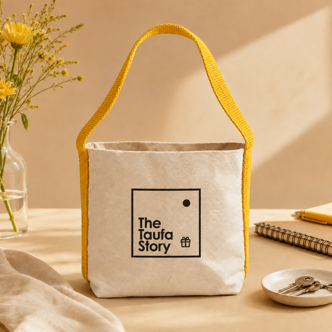 Yellow Basket Bag | 400 GSM