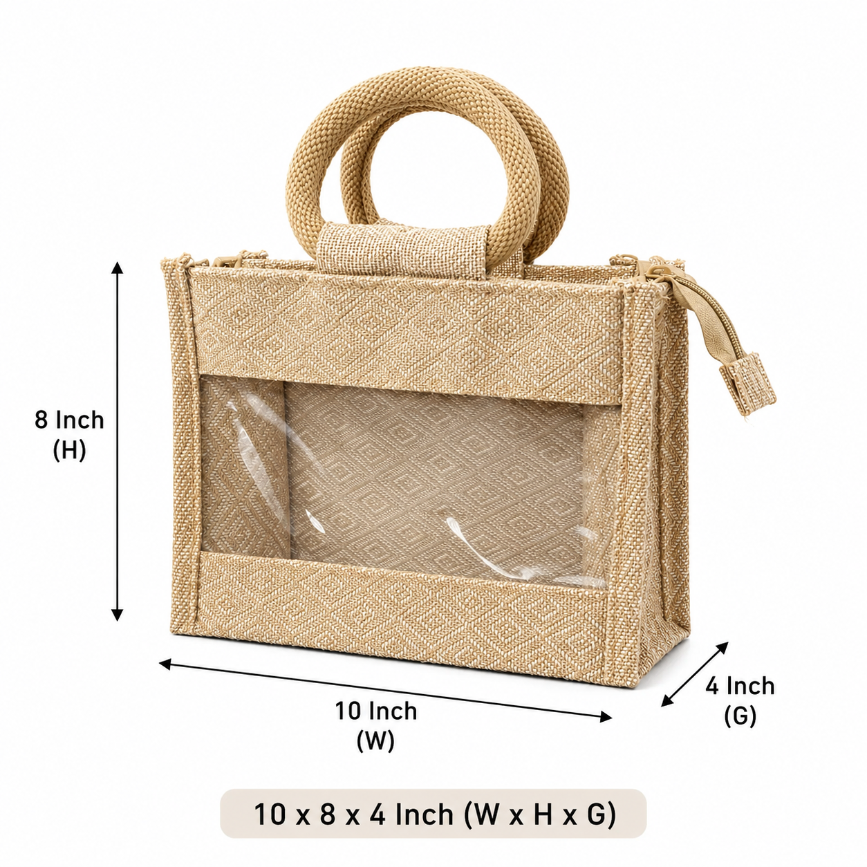 Kajukatli Jute Bag with Window