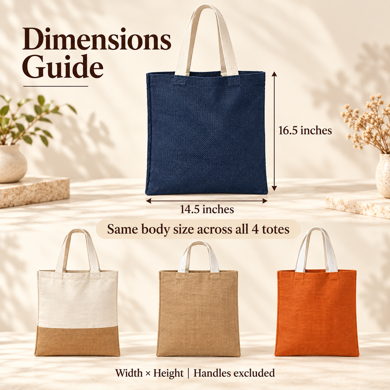 Jute Tote Bag Colour Sample Kit