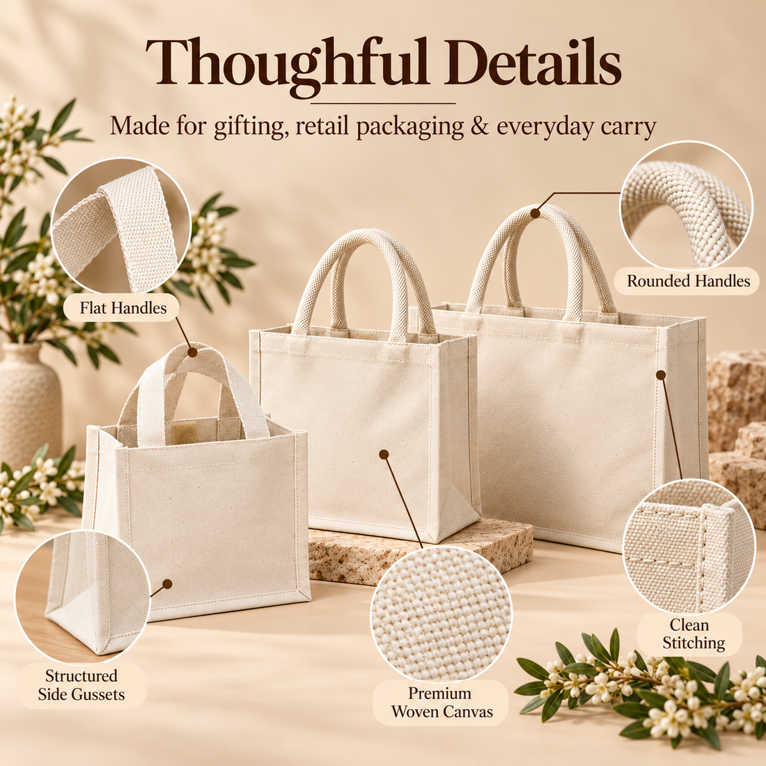 Cotton Canvas Gusset & Gift Bag Sample Kit