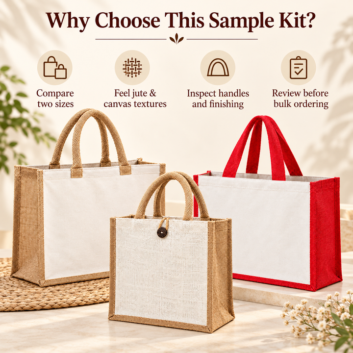 Laminated Jute Hamper & Gift Bag Sample Kit