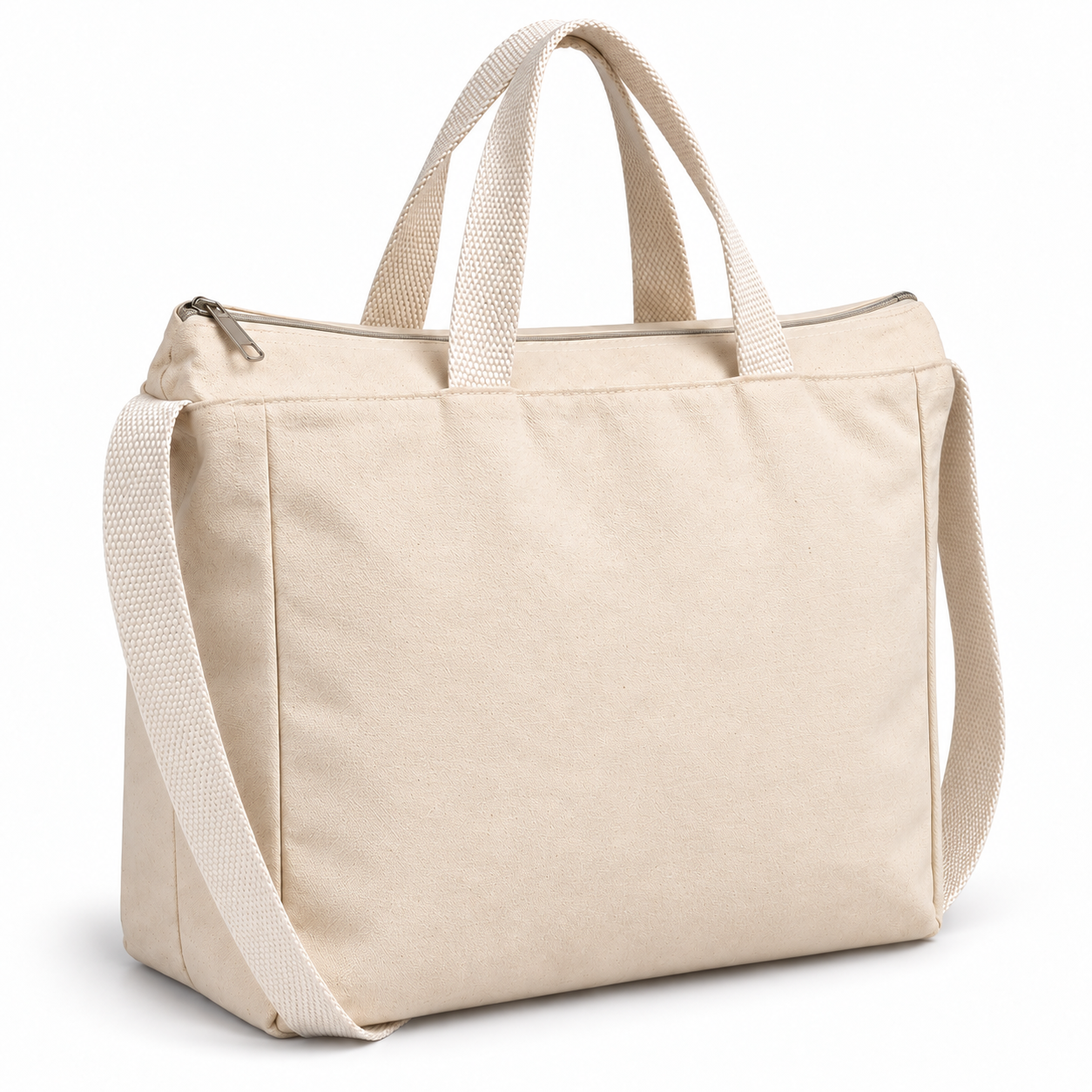 Plain 14×12×4 Canvas Sling Bag with Zip | 330 GSM
