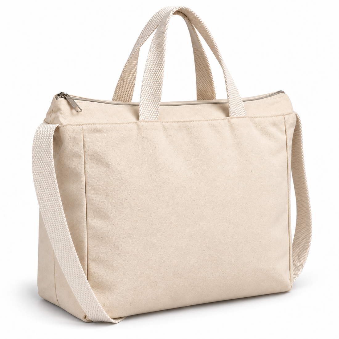 Plain 14×12×4 Canvas Sling Bag with Zip | 330 GSM