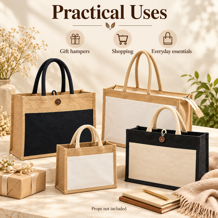 Jute Front Pocket Hamper & Zipper Bag Sample Kit