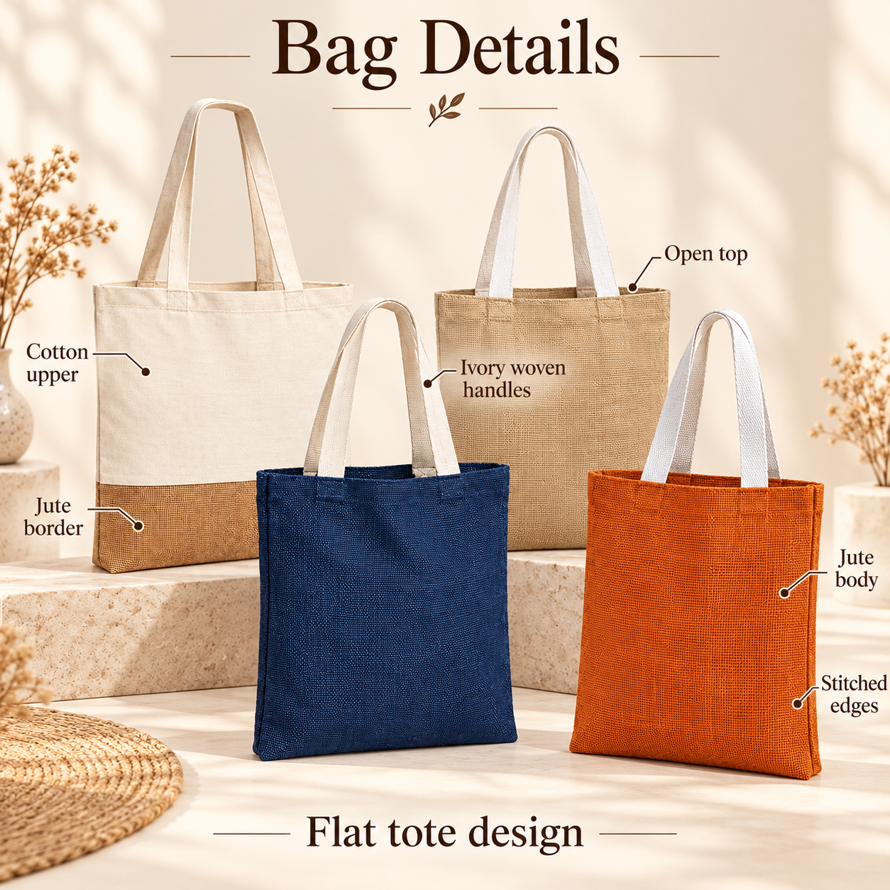 Jute Tote Bag Colour Sample Kit