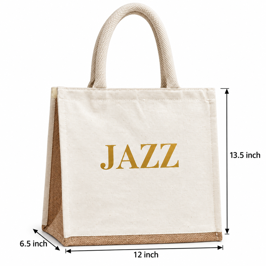 12x13.5x6.5 Natural Insulated Canvas Cooler Bag | 310 GSM