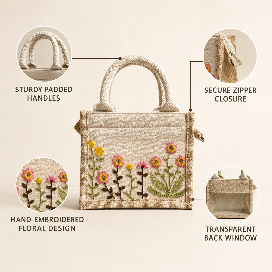 Floral Meadow Mini Hamper Bag