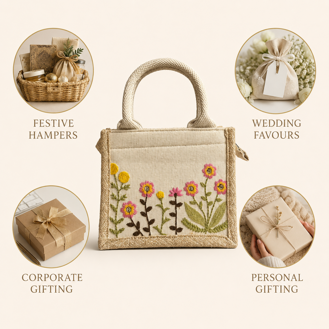 Floral Meadow Mini Hamper Bag