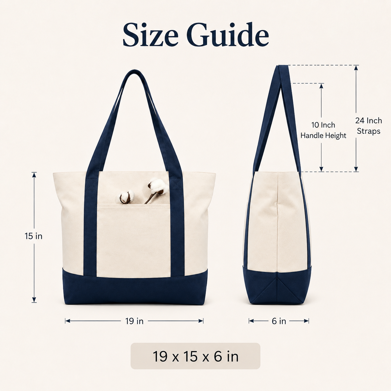 Large Canvas Tote Bag Sample Kit – 2 Bags | 330 GSM