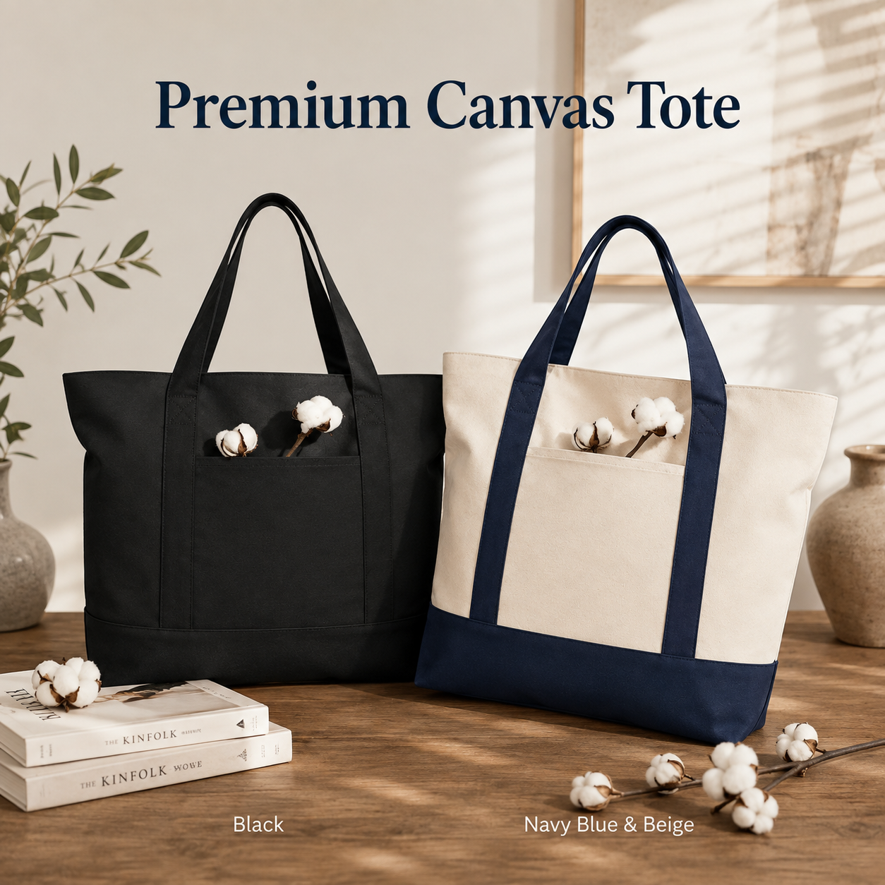 Large Canvas Tote Bag Sample Kit – 2 Bags | 330 GSM