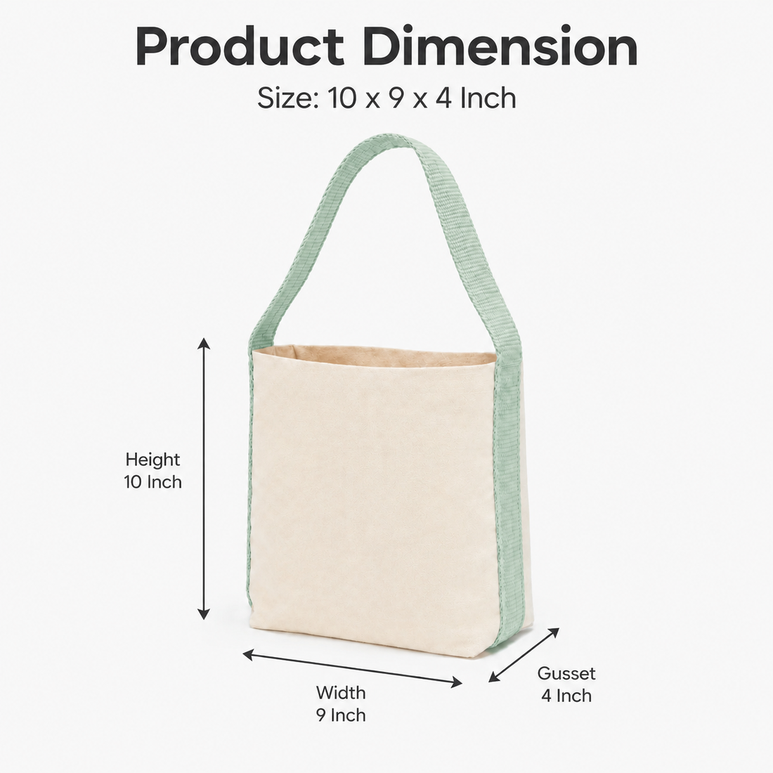 Plain Light Green Basket Bag | 400 GSM