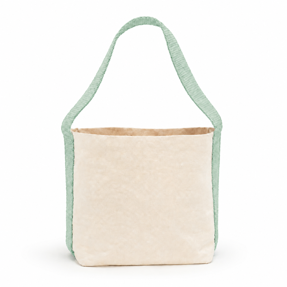 Plain Light Green Basket Bag | 400 GSM