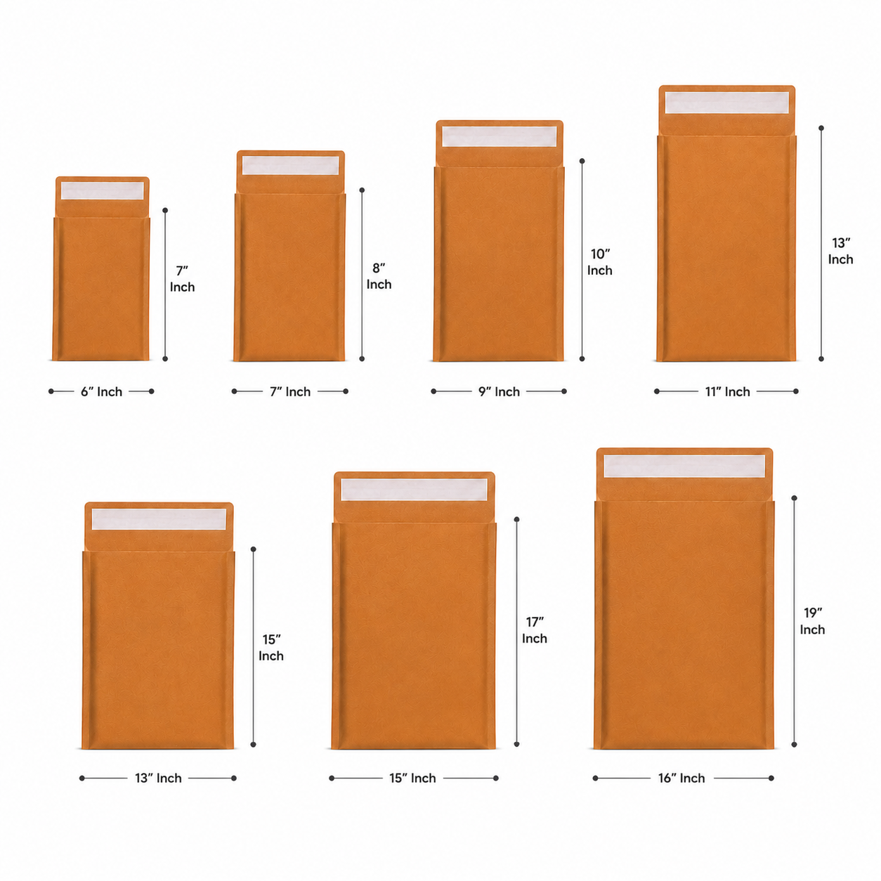 Kraft Paper Mailer Bag Sample Kit – 7 Sizes