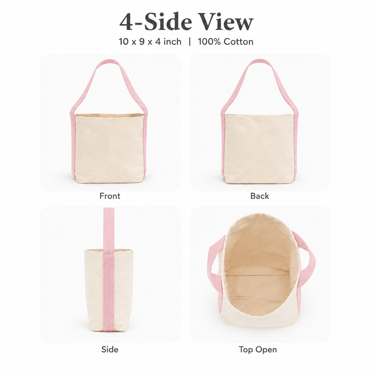 Pink Basket Bag | 400 GSM