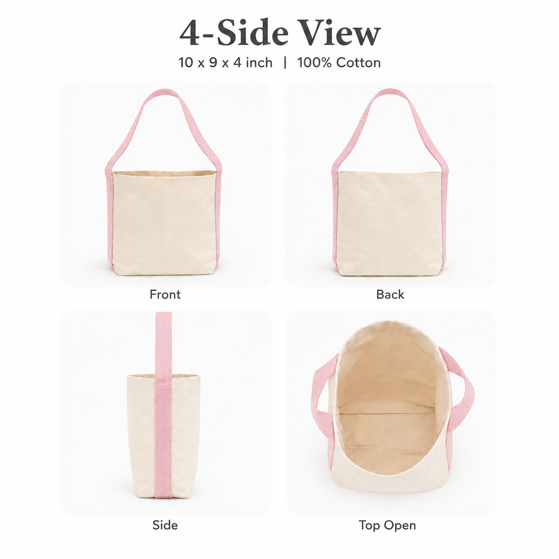 Pink Basket Bag | 400 GSM