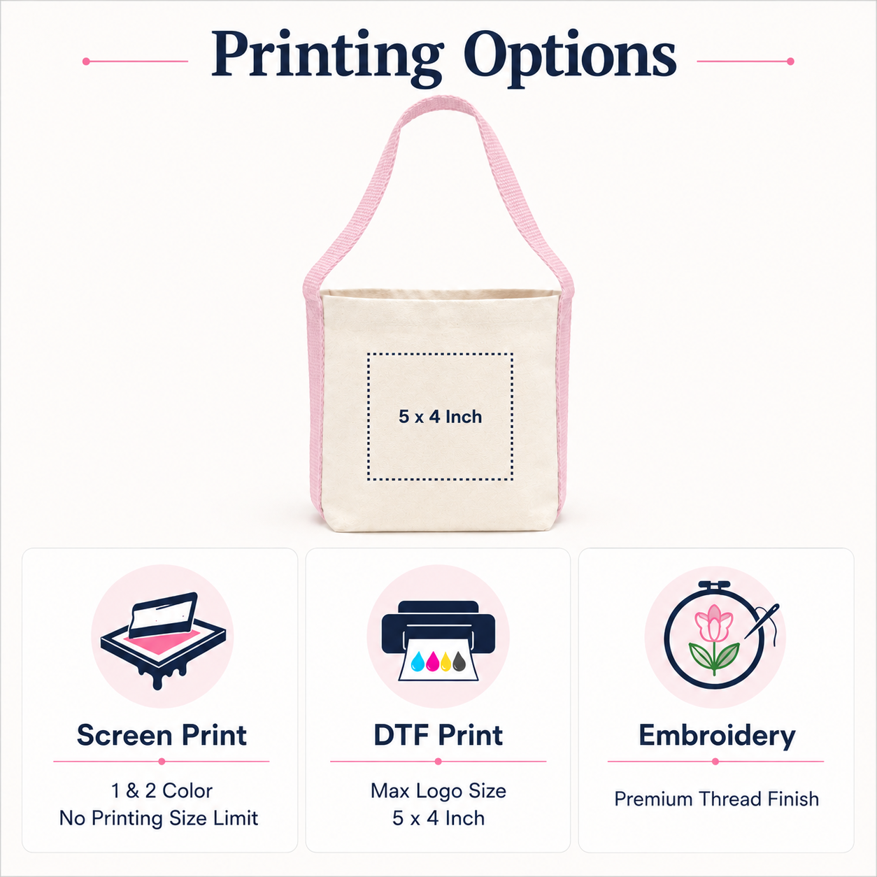 Pink Basket Bag | 400 GSM